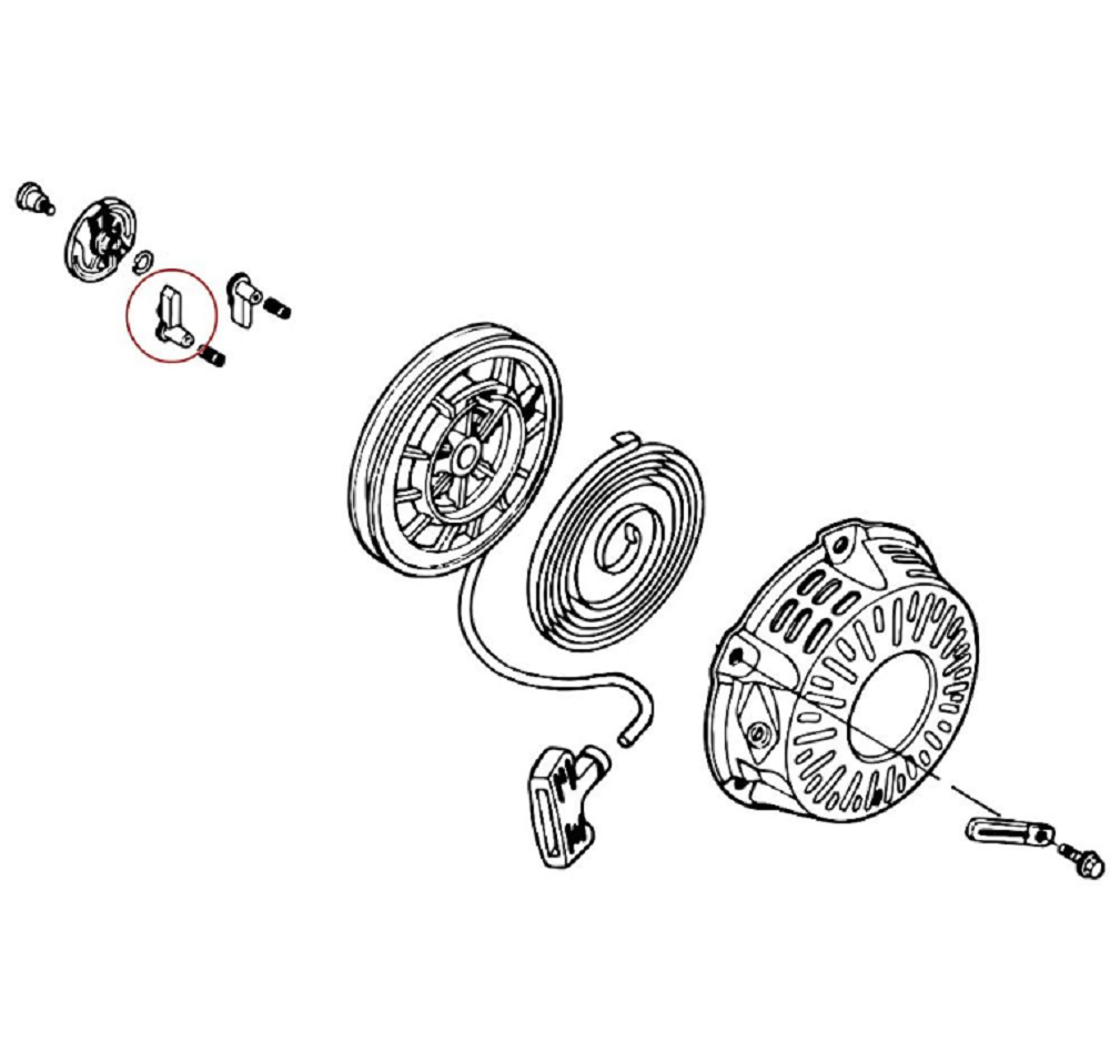 Honda Engine Rachet Starter, OEM Replacement Part - 28422-ZH8-013