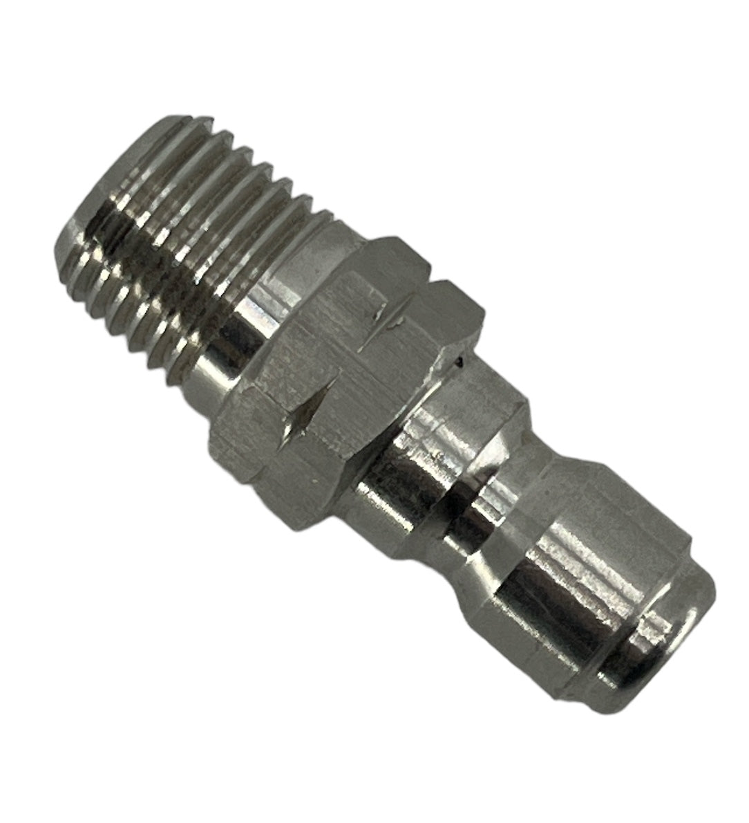 J.E. Adams Quick Disconnect Stainless Steel Plug 1/4" M, 5000 PSI - 7186P