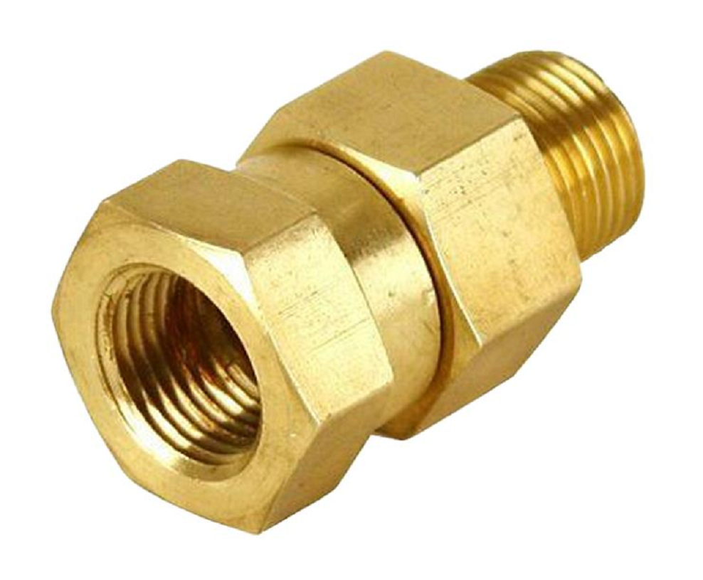 J.E. Adams High Pressure Brass Swivel 3/8" MPT X 3/8" FPT, Max 3000 PSI - 7080