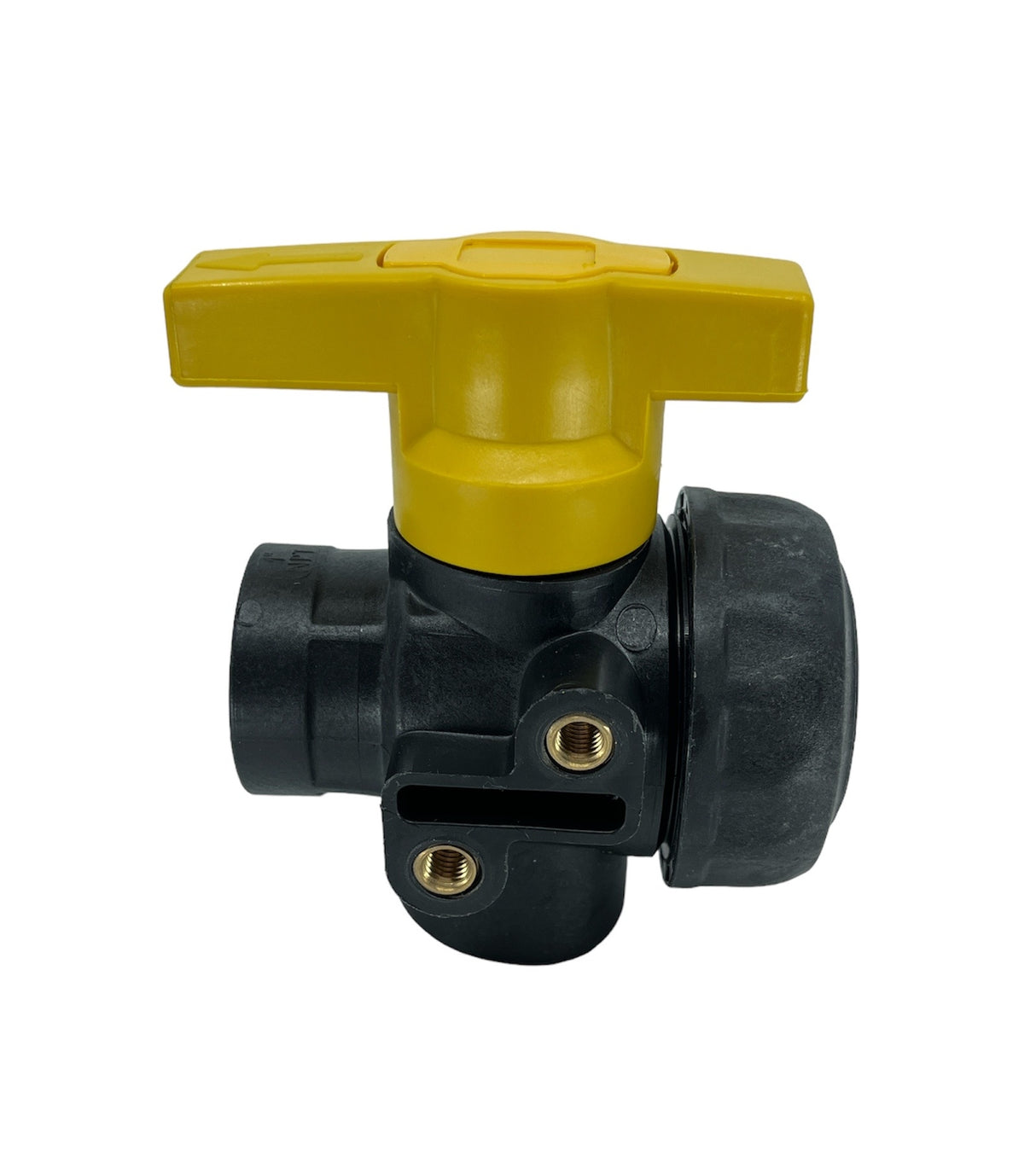 Hypro 1 Inch NPT 3 Way Polypropylene Union Ball Valve - 9951-3100N