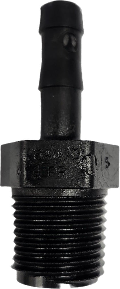 Banjo Hose Fitting Adapter 1/2" Male Thread X 3/8" Hose Barb - HB050-038