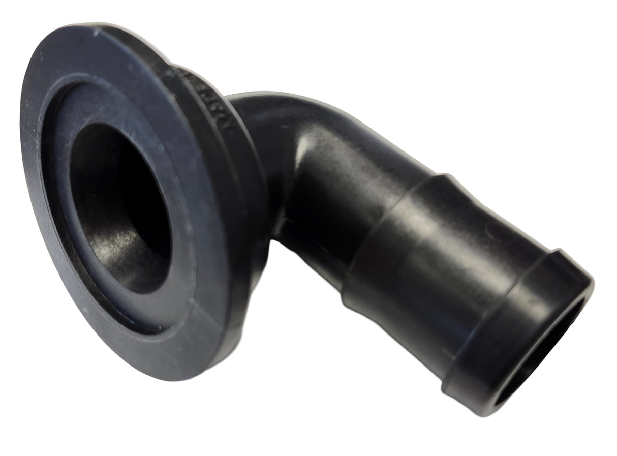 Banjo 90 Degree Hose Fitting Adapter 2" Flange X 1-1/2" Hose Barb - M200150BRB90
