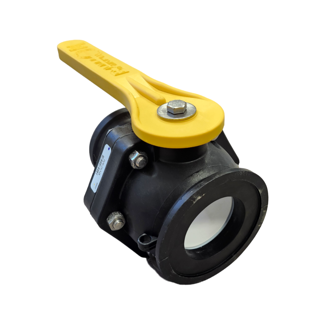 Banjo 3 inch Manifold Stubby Valve w/ Long Handle Flange X Male QDC - MVSF300