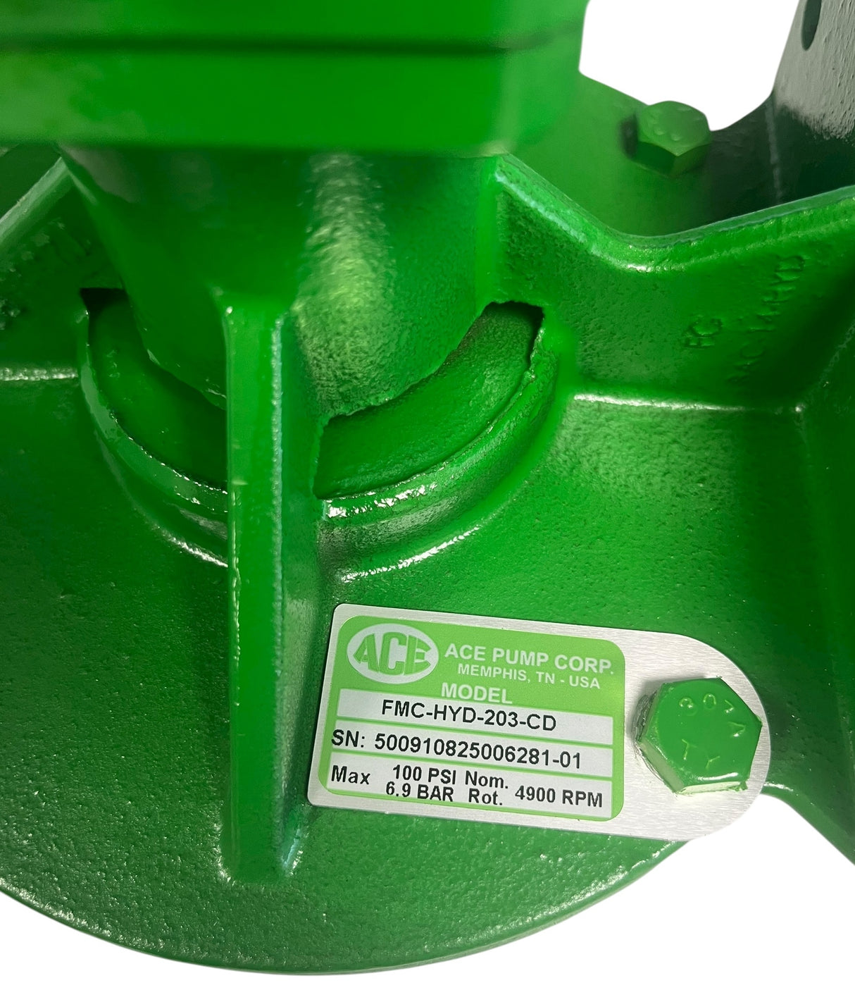 Ace Pumps Cast Iron Hydraulic Centrifugal Pump 1-1/4" X 1" With Case Drain - FMC-HYD-203-CD