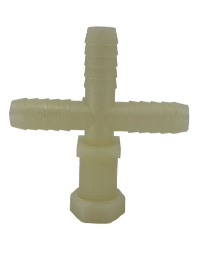 Hypro Nylon 11/16" MPS X 1/2" HB Triple Shank Nozzle Body with B12 Nut - T12C