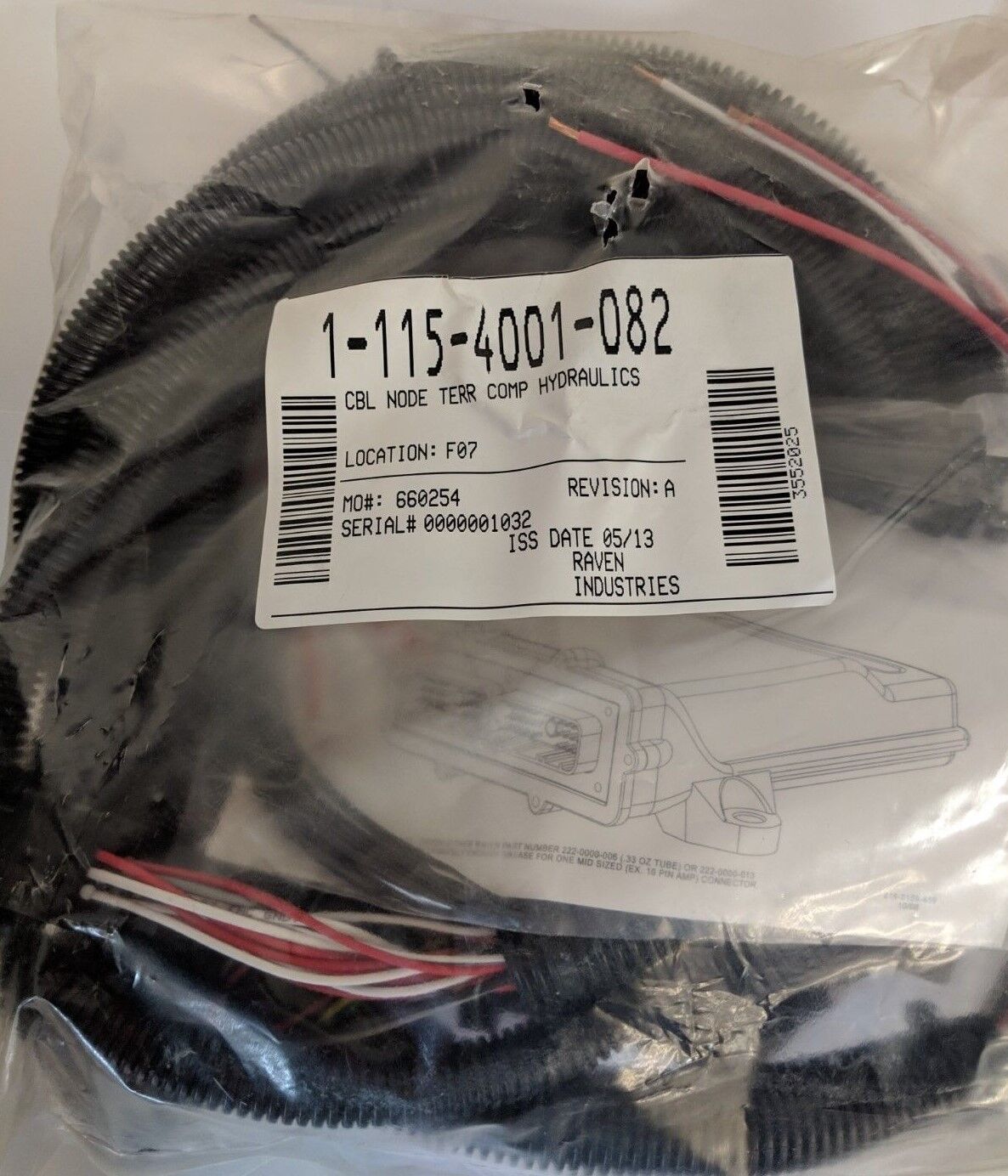 Raven Terrain Comp Hydraulics Node Cable - 115-4001-082