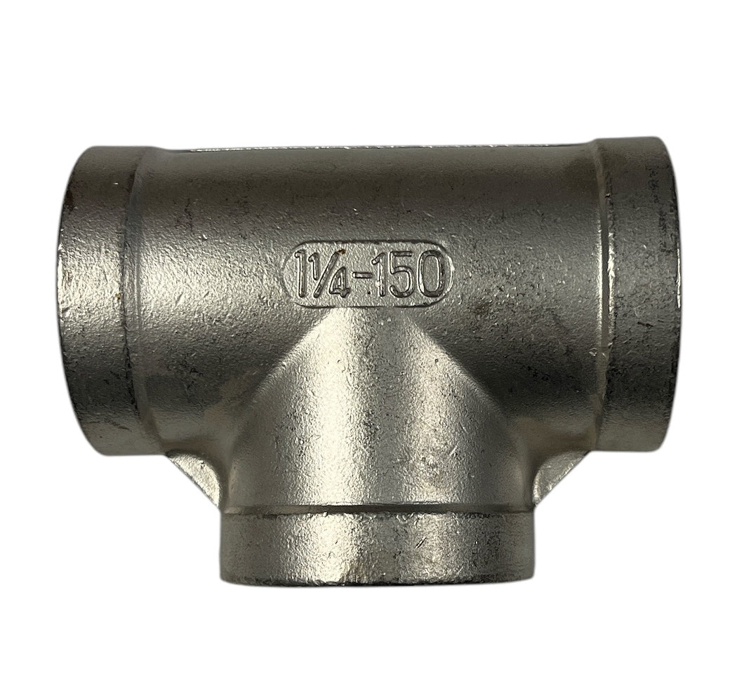 Hypro Stainless Steel Tee Fitting, 304 SS 1/4" FPT - 7TT114
