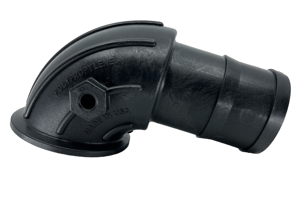 TerreMax Polypropylene 3 in Flange X 3 in Hose Shank Sweep - M300BRBSWP90