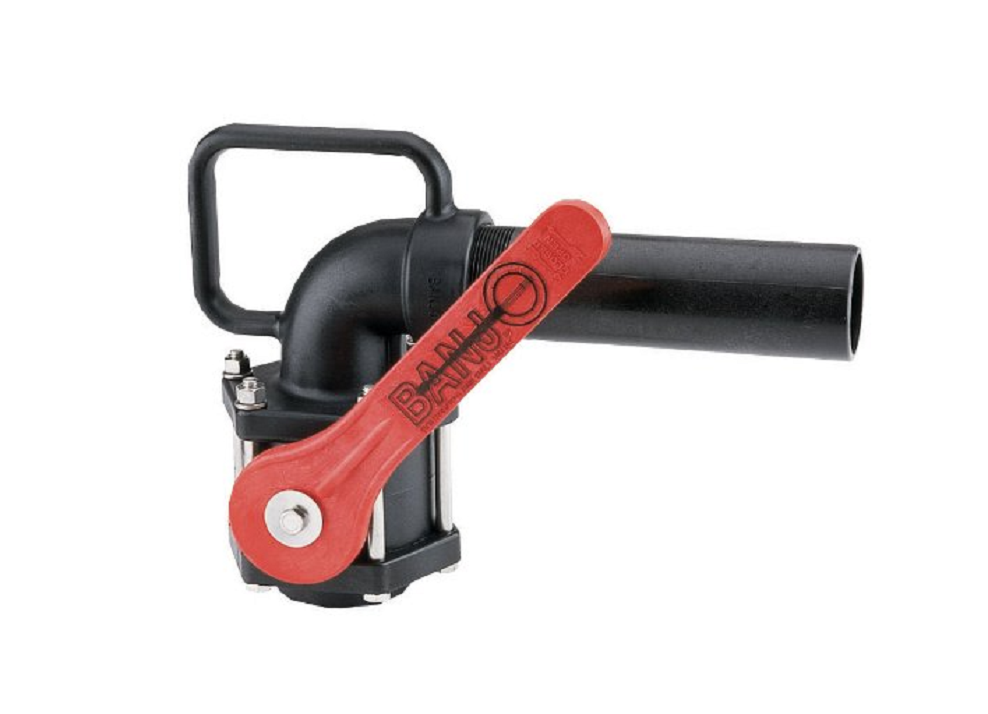 Banjo 2 Inch Full Port FNPT Nozzle Valve With 90° Elbow - VA200FP