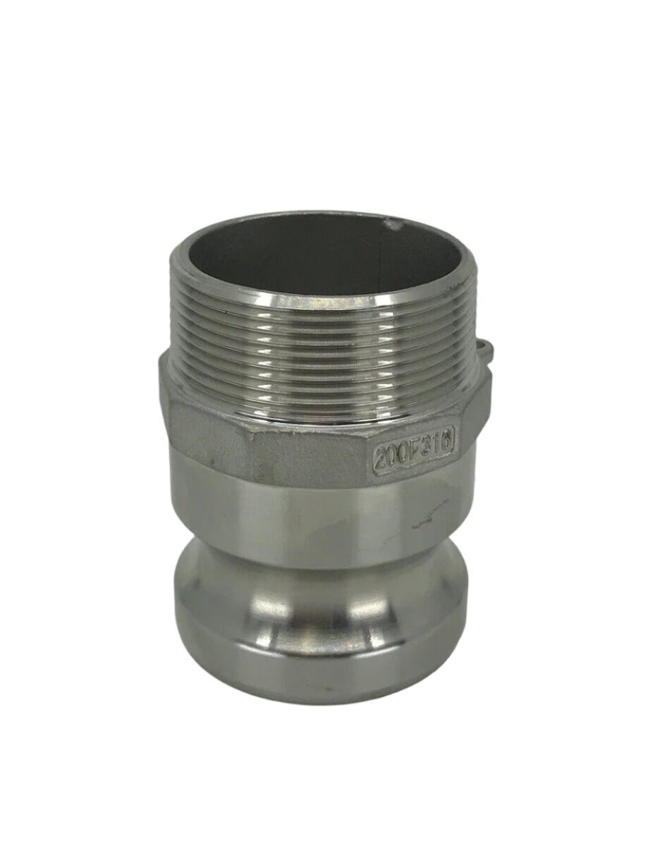 Banjo Stainless Steel Cam Lever Coupling 2" Male Adapter X 2" Male NPT - 200FSS