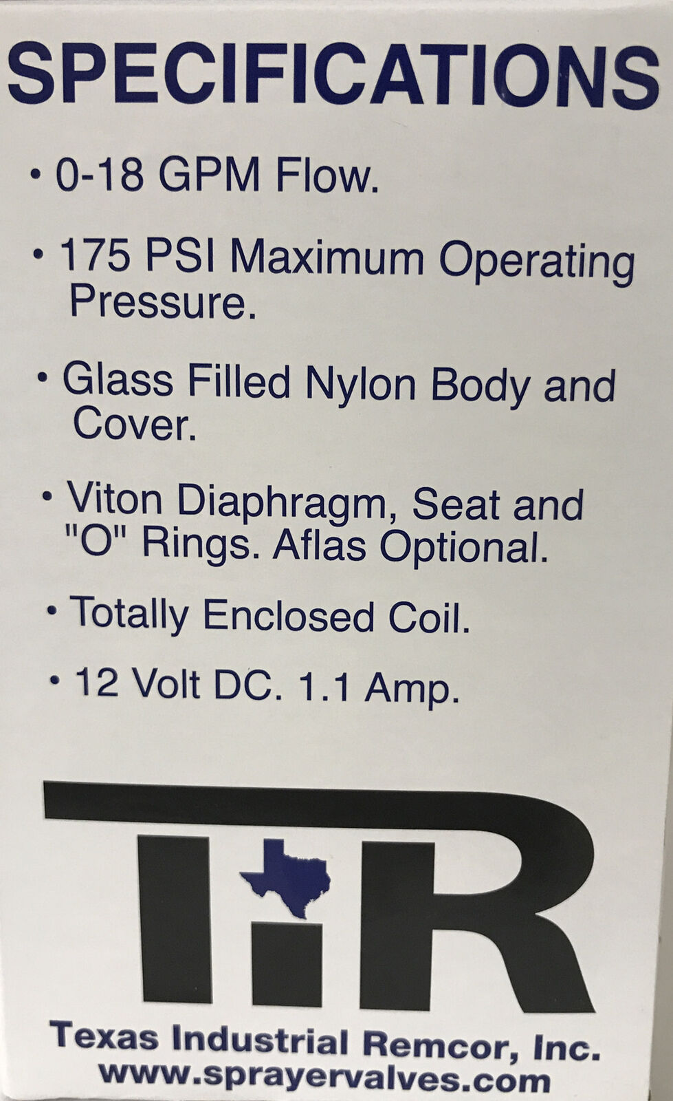 Texas Remcor Electric Boom Shutoff Solenoid Valve - Spade - SV.1999A.1V