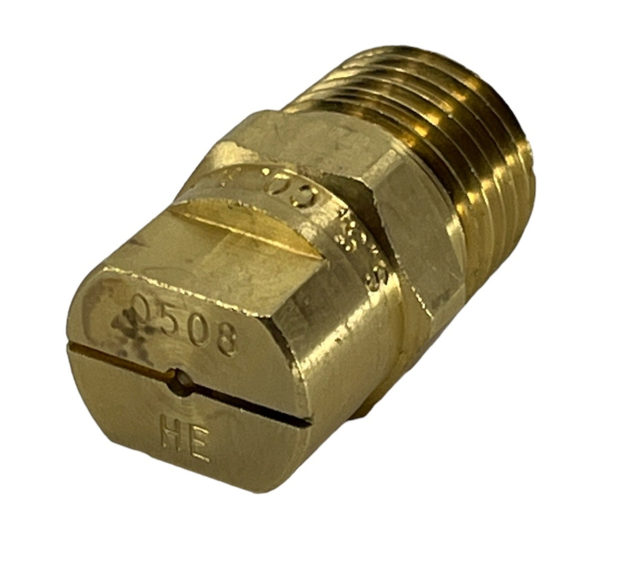 TeeJet Brass Veejet Nozzle for Boomless Nozzles, 1/4" MNPT - H1/4U-0508HE