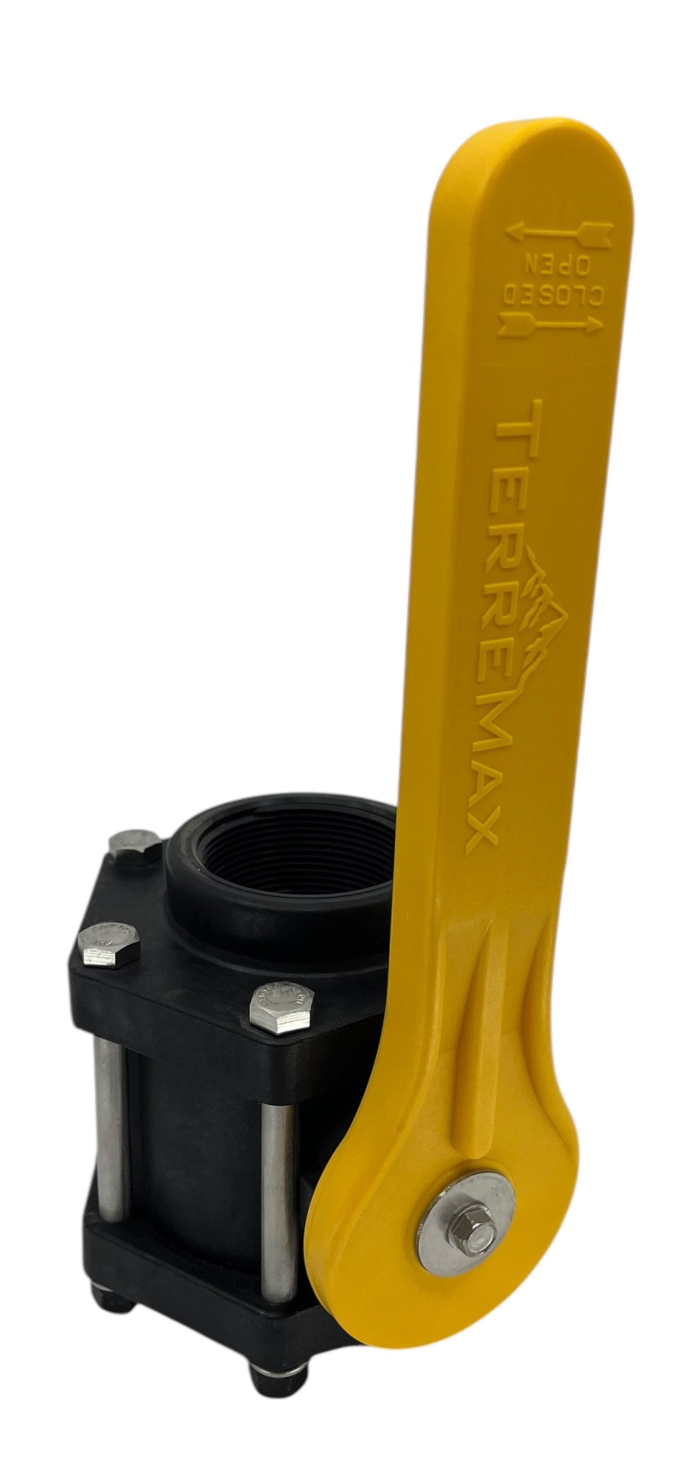 TerreMax Full Port 2 Inch Polypropylene Ball Valve 6 Bolt Max PSI 100 - V200FPY