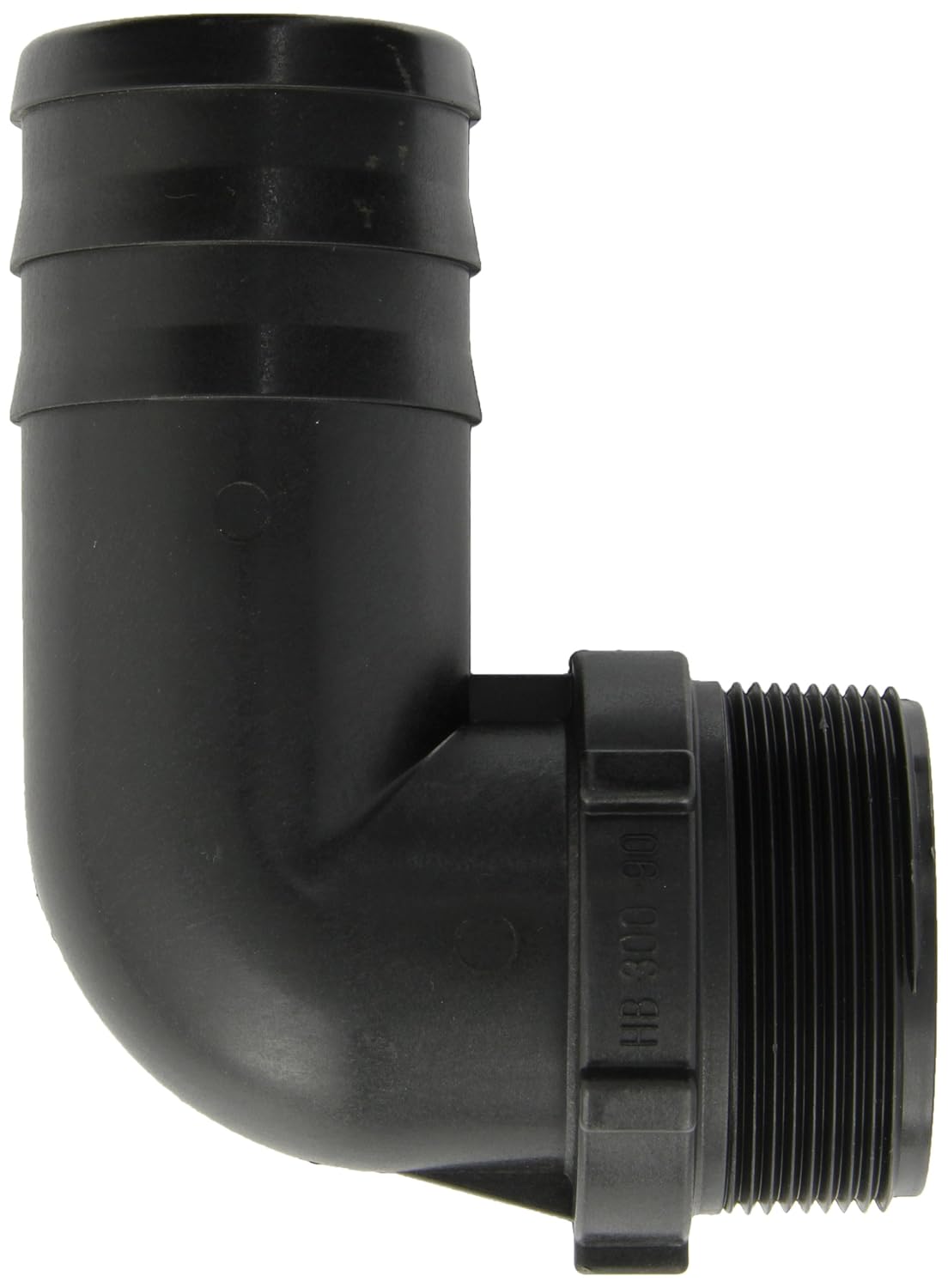 Banjo 90 Degree 3 inch Hose Fitting, 3" Male Thread X 3" Hose Barb - HB300-90