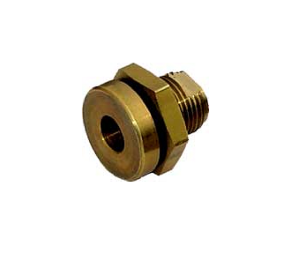 Ace Roto-Mold 1/4 Inch Brass Bulkhead Fitting (Includes Viton O-Ring) - 10897