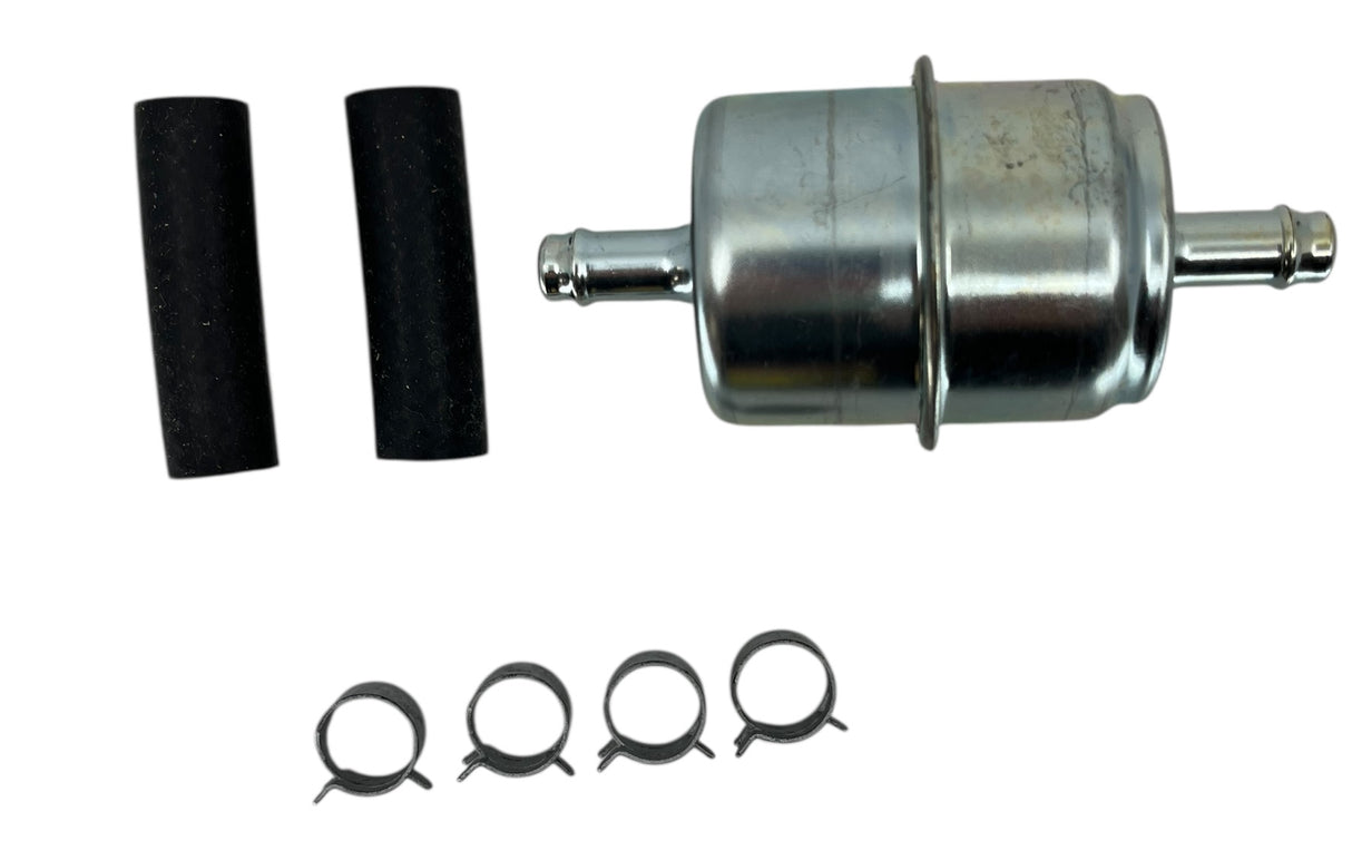 Pro Gauge In Line Fuel Filter With 3/8" Clamp-On Inlet/Outlet 60 PSI - G15-M