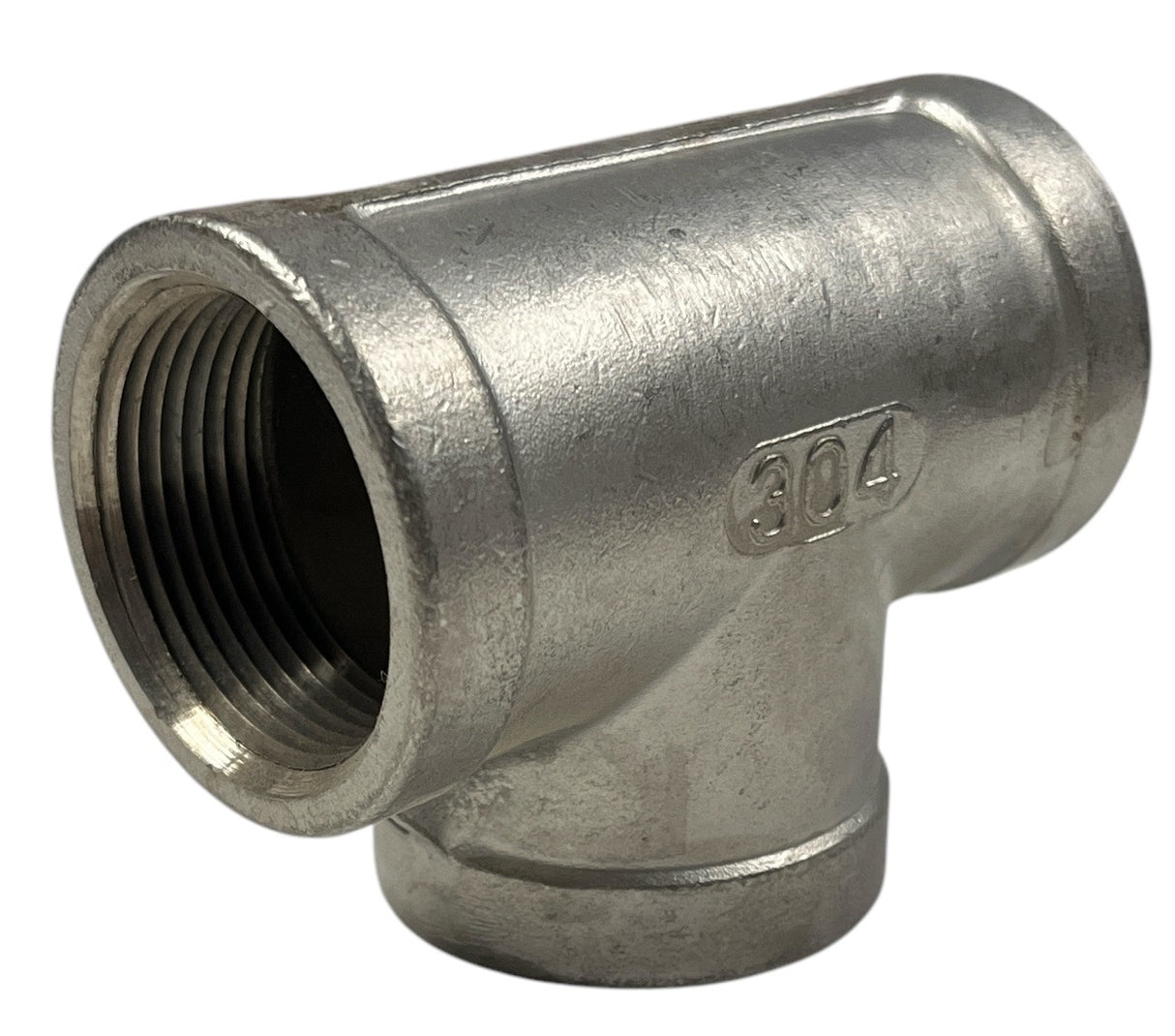 Hypro Stainless Steel Tee Fitting, 304 SS 1/4" FPT - 7TT114