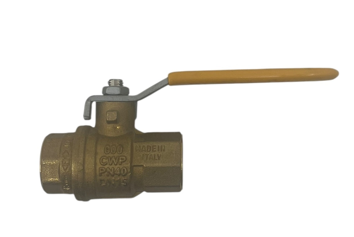 Hypro Full Port Brass Ball Valve 600 Max PSI, 1/2" FNPT - 171N-12