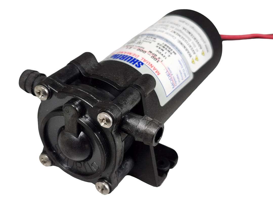Shurflo 1 GPM Manual Demand Pump 3/8" Hose Barb, 12V, 20 PSI - 100-000-21