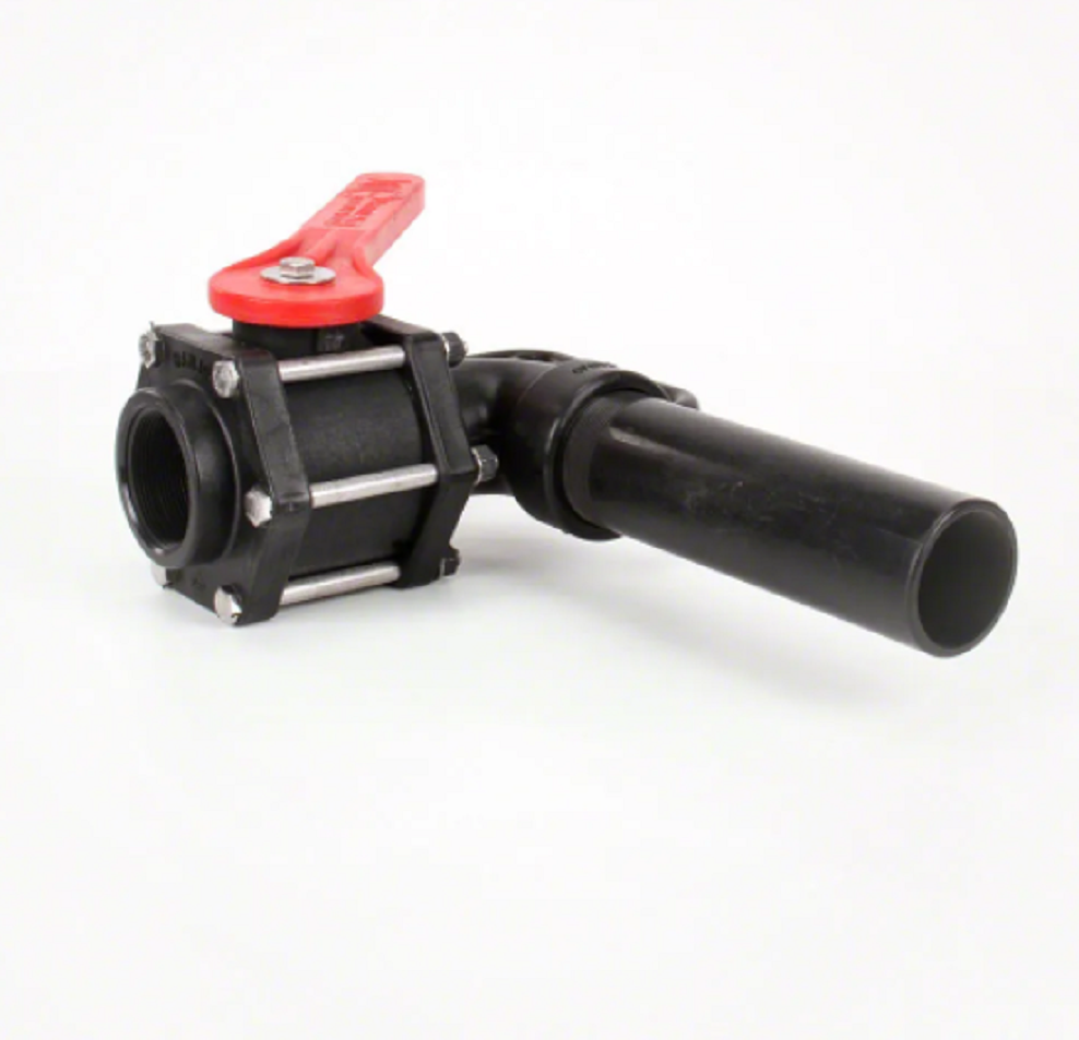 Banjo 2 Inch Full Port FNPT Nozzle Valve With 90° Elbow - VA200FP