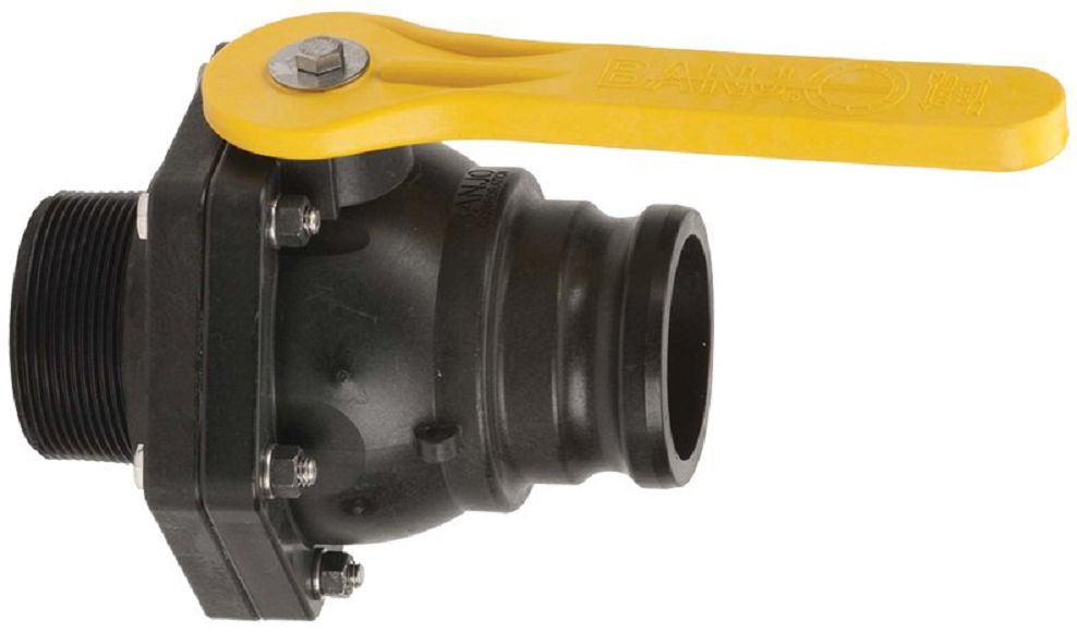 Banjo Full Port Stubby Valve 3" FP Male Adapter x 3" Male NPT - VSFMT300FP