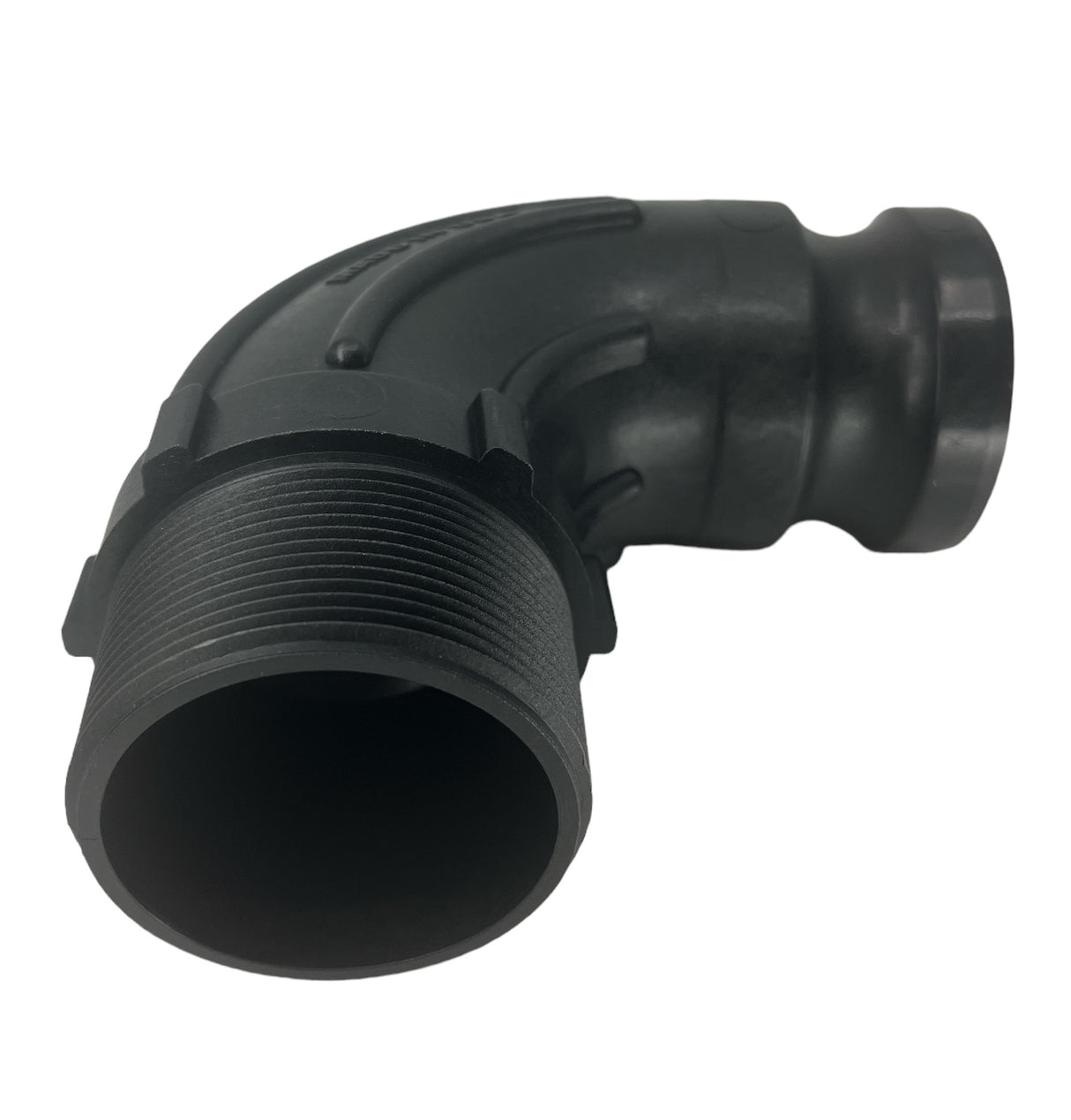 TerreMax Polypropylene 90 Degree Sweep 2″ Male Adapter x 2″ Male NPT - 200FSWP90