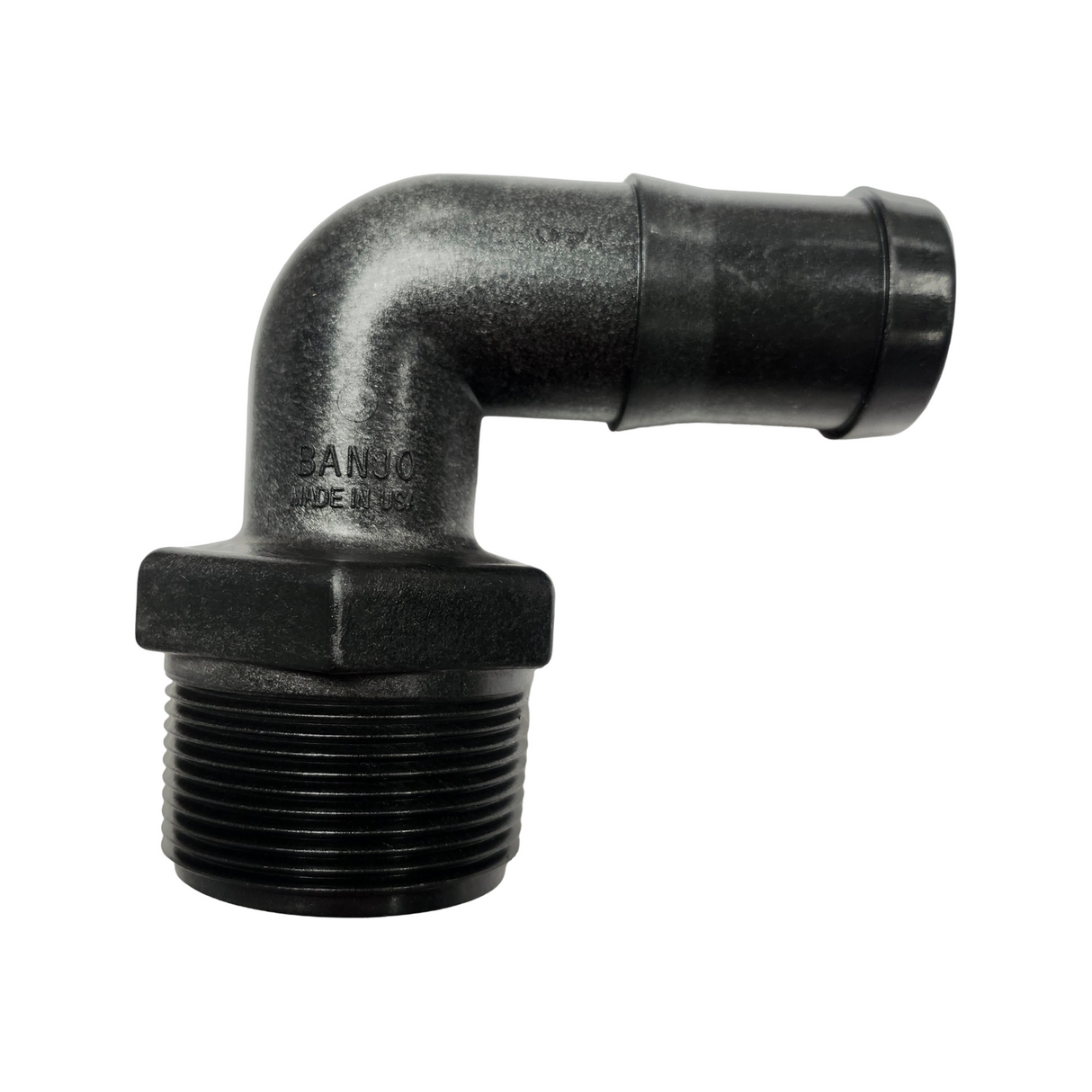 Banjo 90 Degree Hose Barb Fitting 1-1/2" MNPT X 1-1/4" Barb - HB150/125-90