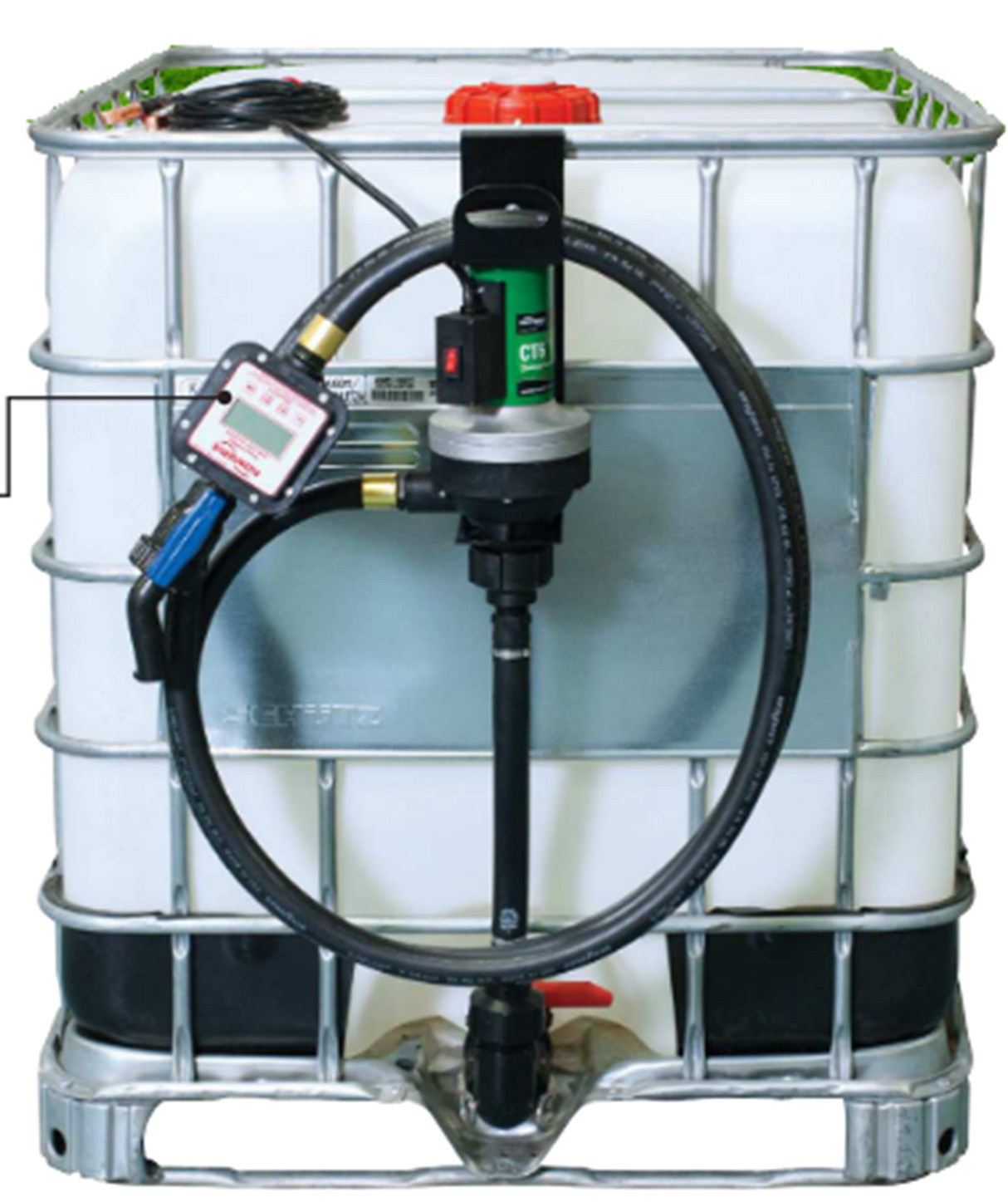 Flowserve CT6 12 Volt EDPM High Flow Pump Kit W/ Meter for Caged IBC Tanks - CT6-3E5GA-000