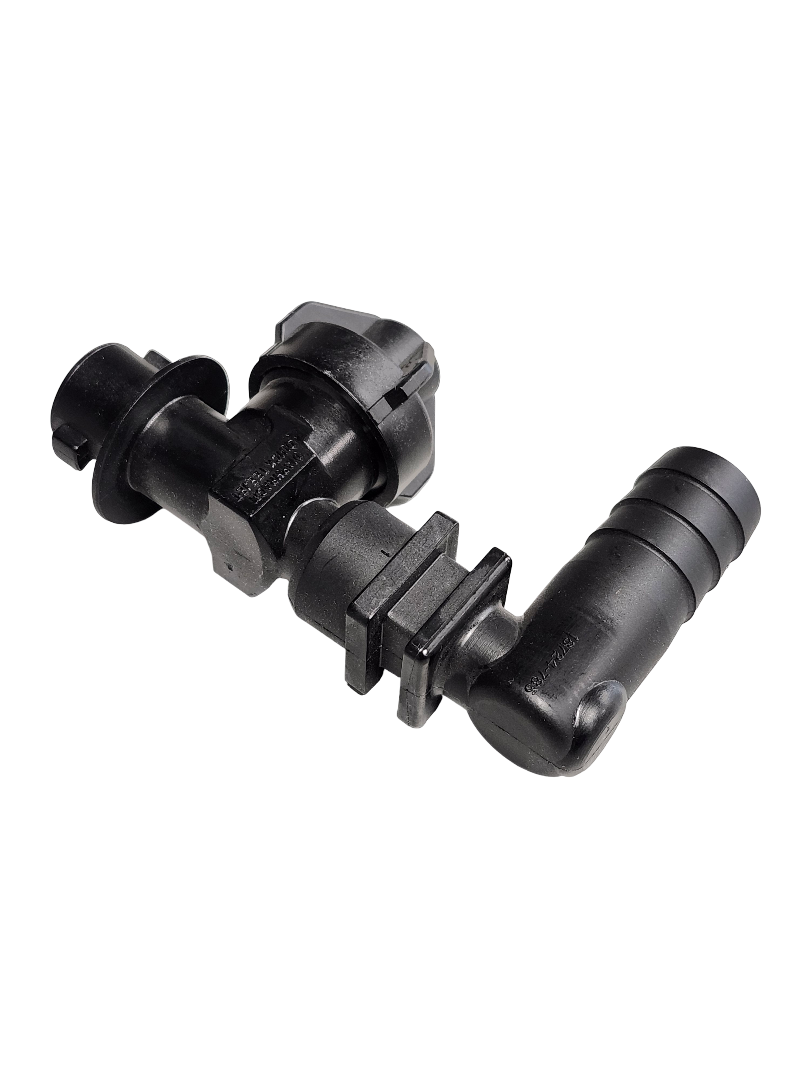 Válvula de retención de una sola espiga Teejet, cuerpo de boquilla, manguera de 3/4" - 19349-211-785-NYB