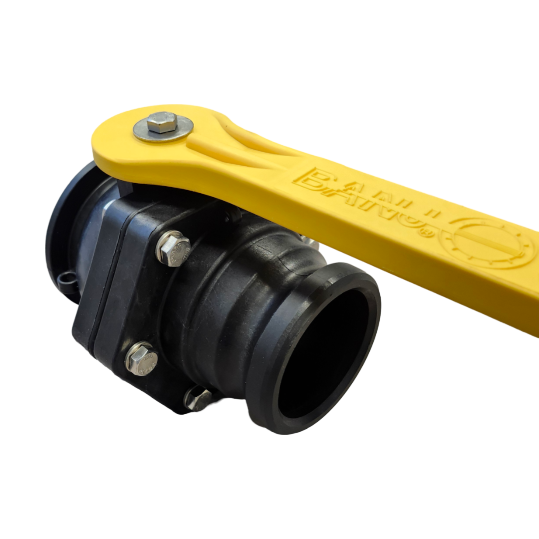 Banjo 3 inch Manifold Stubby Valve w/ Long Handle Flange X Male QDC - MVSF300