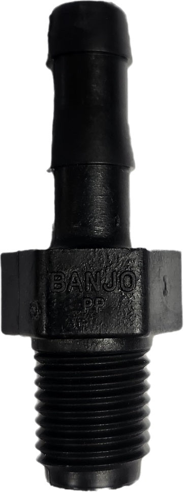 Banjo 1/4" Male Thread X 3/8" Hose Barb - HB025-038
