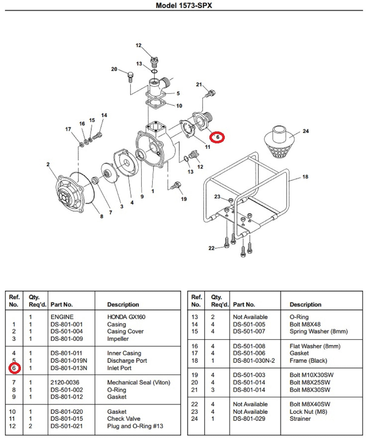 Hypro Transfer Pump Inlet Port - DS-801-013N