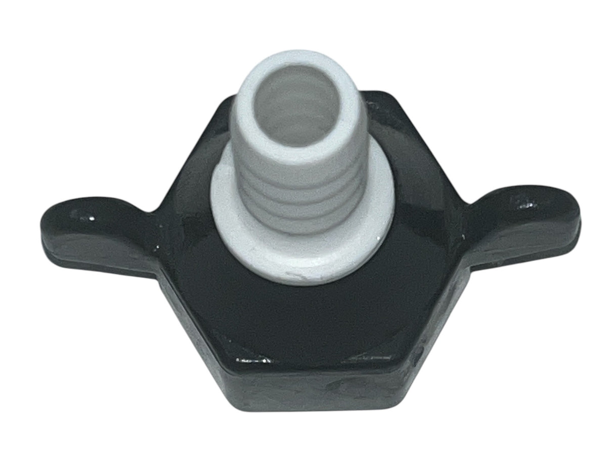 Shurflo Polypropylene Hex Swivel Straight 3/8" Barb x 1/2" FNPT - 234-2916