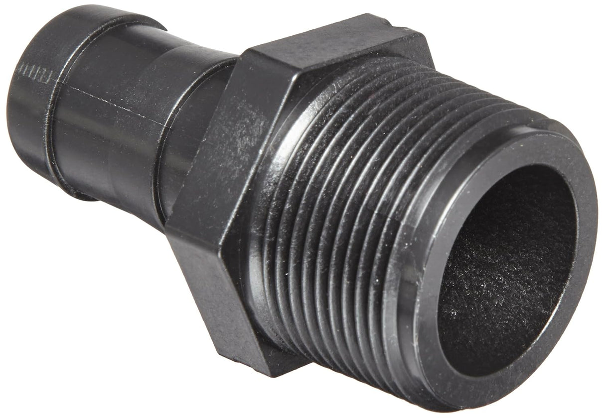 Banjo Poly Hose Fitting Adapter1-1/4" Male Thread X 1" Hose Barb - HB125-100