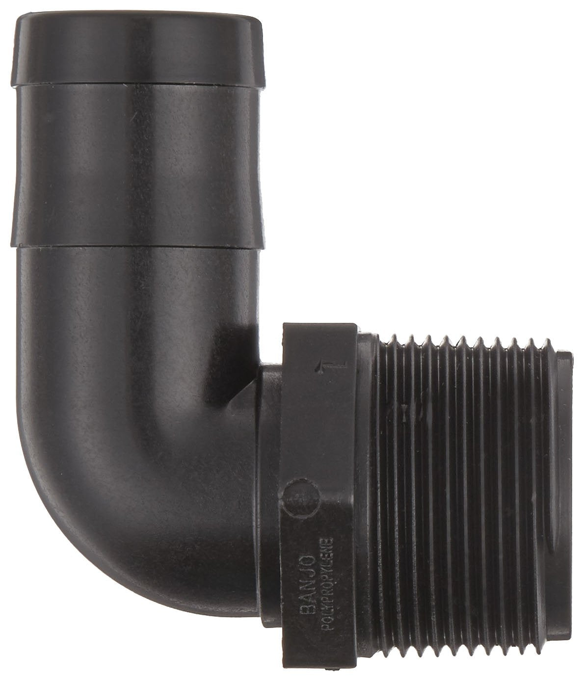 Banjo 90 Degree Poly Hose Fitting 1-1/4" Male Thread X 1-1/4" Barb - HB125-90