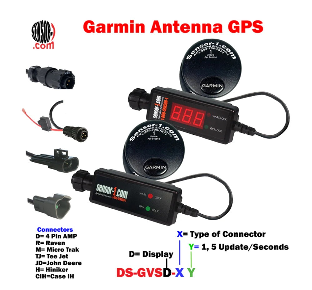 Sensor-1 Garmin GPS Ground Speed Sensor For Raven 3 Pin, 1 Hertz Update Per Second - DS-GVS-R1