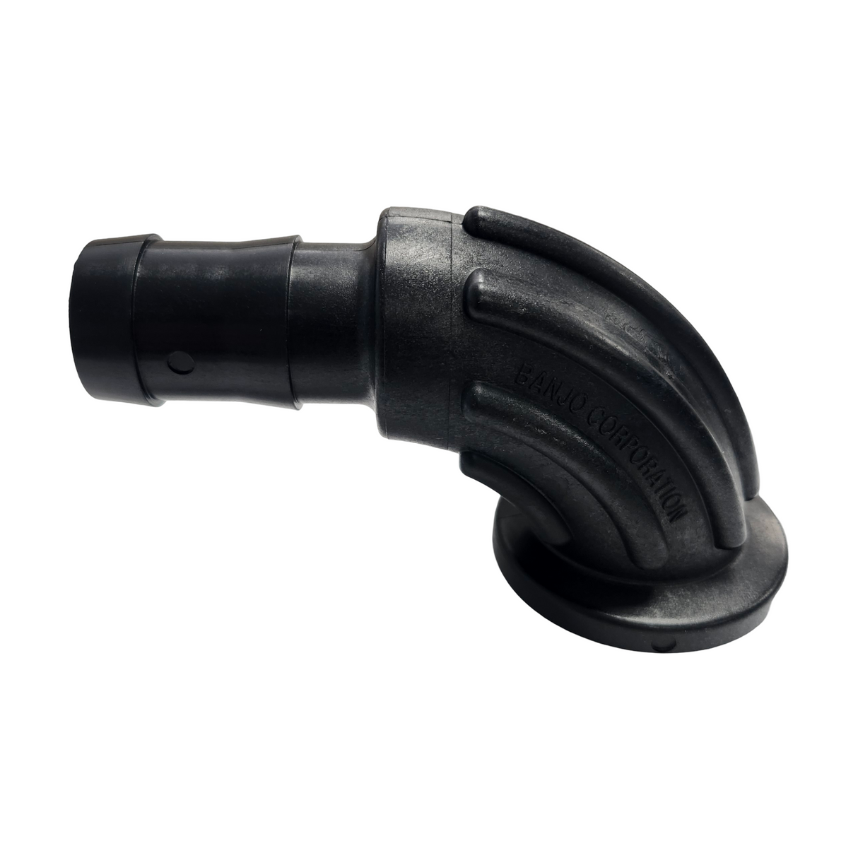 Banjo 90 Deg Manifold Sweep w/ Gauge Port 1" FP Flange X 1" Barb - M100BRBSWPG90