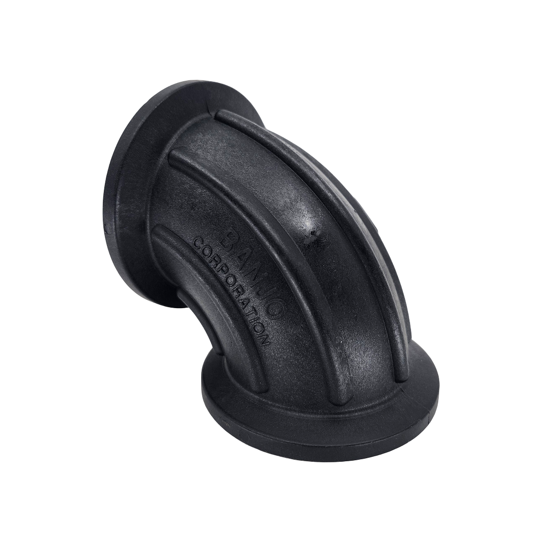 Banjo 90 Degree Manifold Flange Sweep w/ Gauge Port 2" Full Port - M220SWPG90