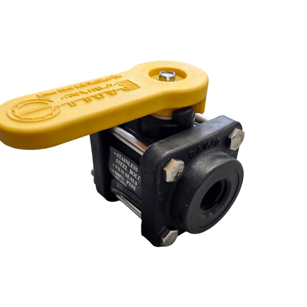 Banjo Poly Full Port Ball Valve 1/2" FNPT X 1/2" FNPT - V050