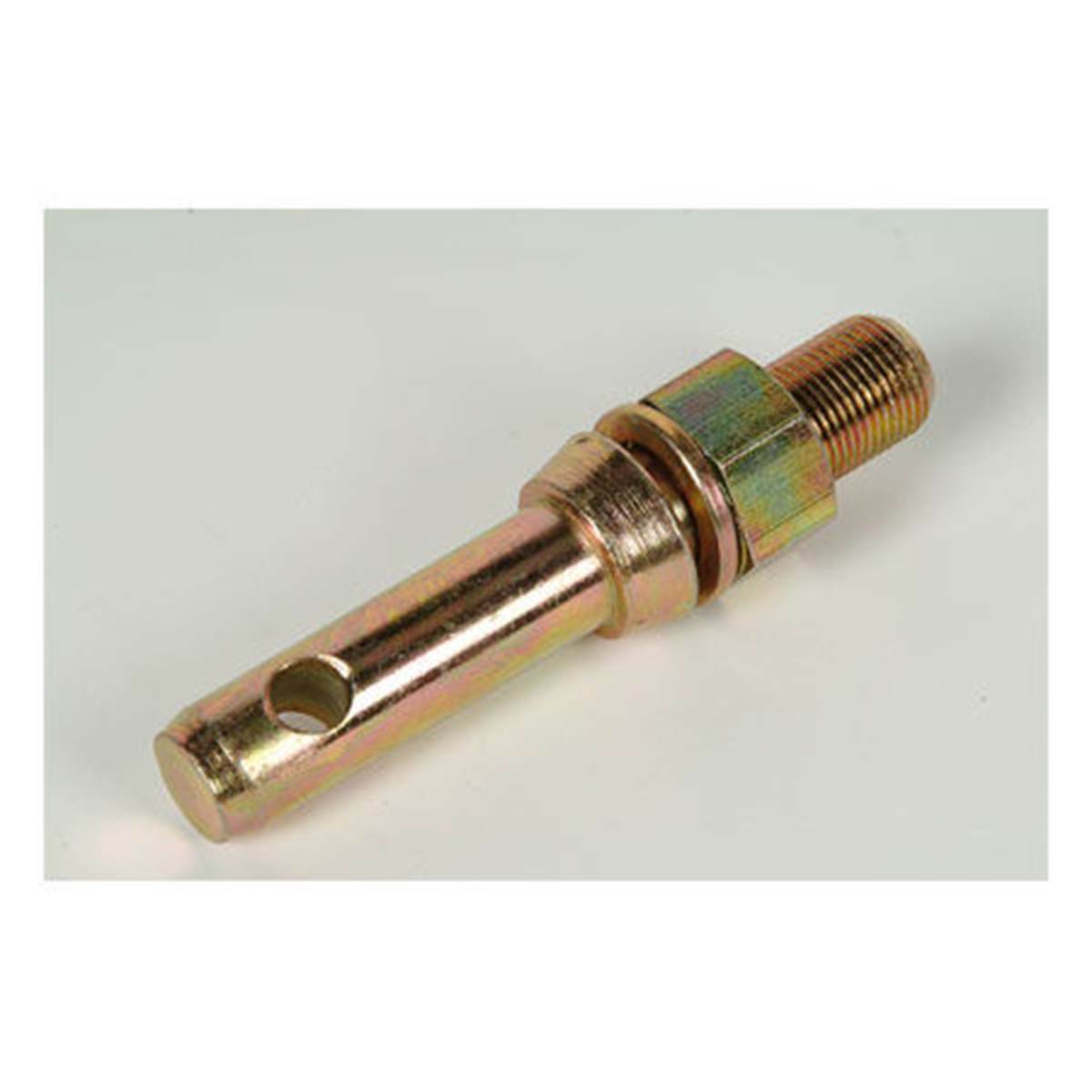 Double HH Yellow Zinc Plated Lift Arm Pin 7/8" Diameter, 1-1/8" Thread - 21243