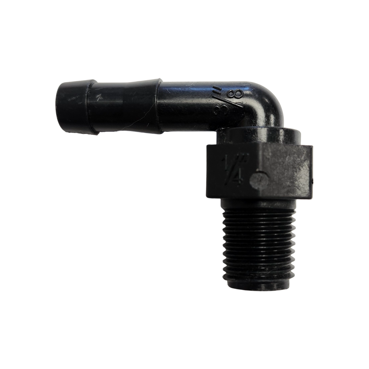 Banjo 90 Degree Hose Barb Fitting 1/4" MNPT X 3/8" Barb - HB025/038-90