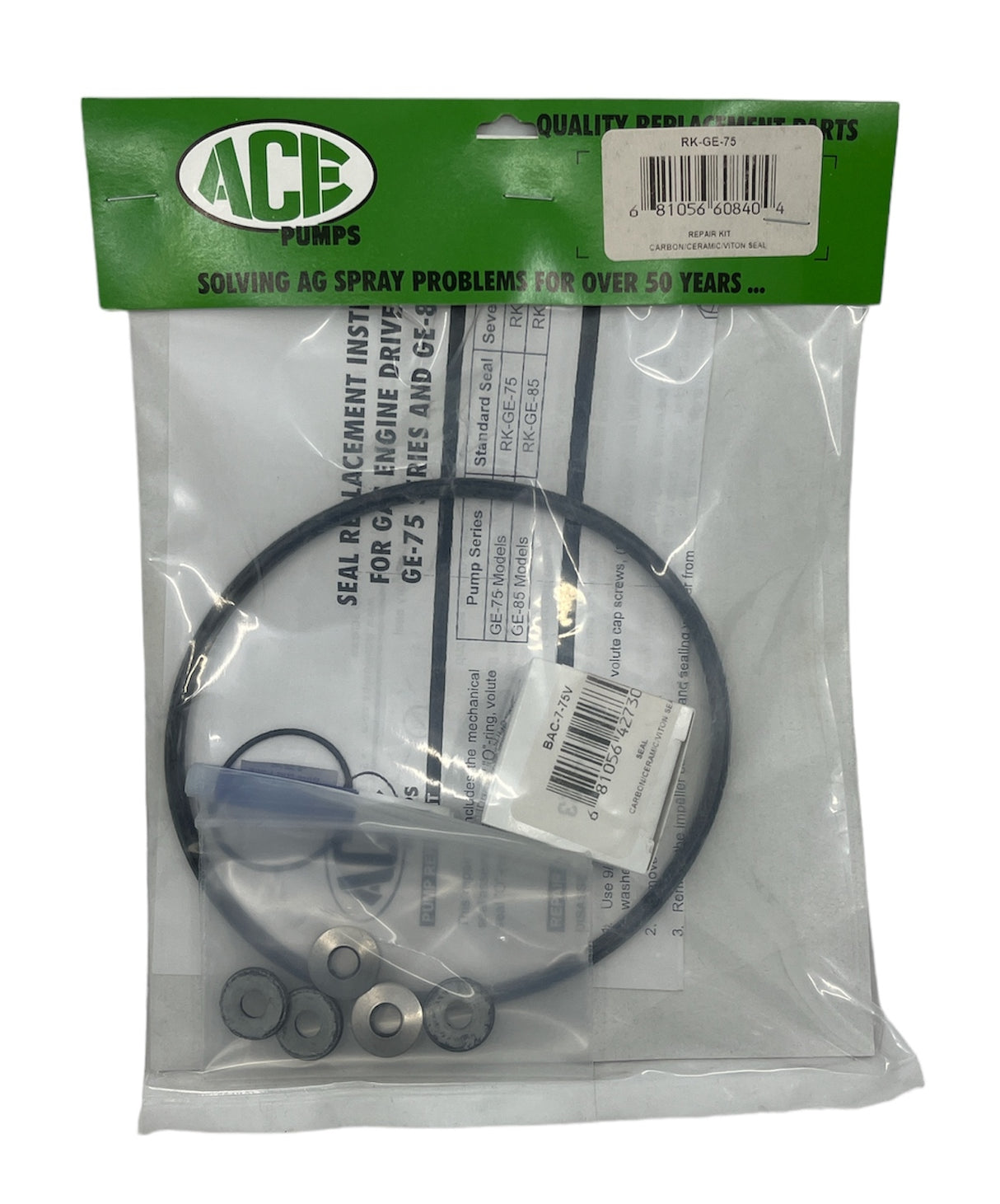 Ace Pumps Repair Seal Kit for FMC-75-HYD, GE-75 Series Pump - RK-GE-75 (60840)