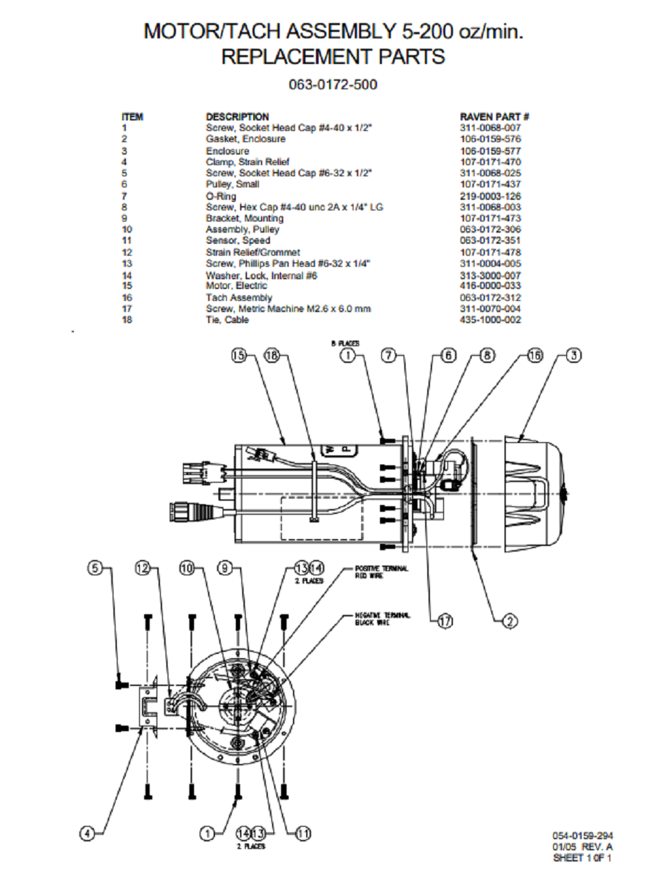 Raven Replacement Pully Assembly for Raven Injection Pump - 063-0172-306