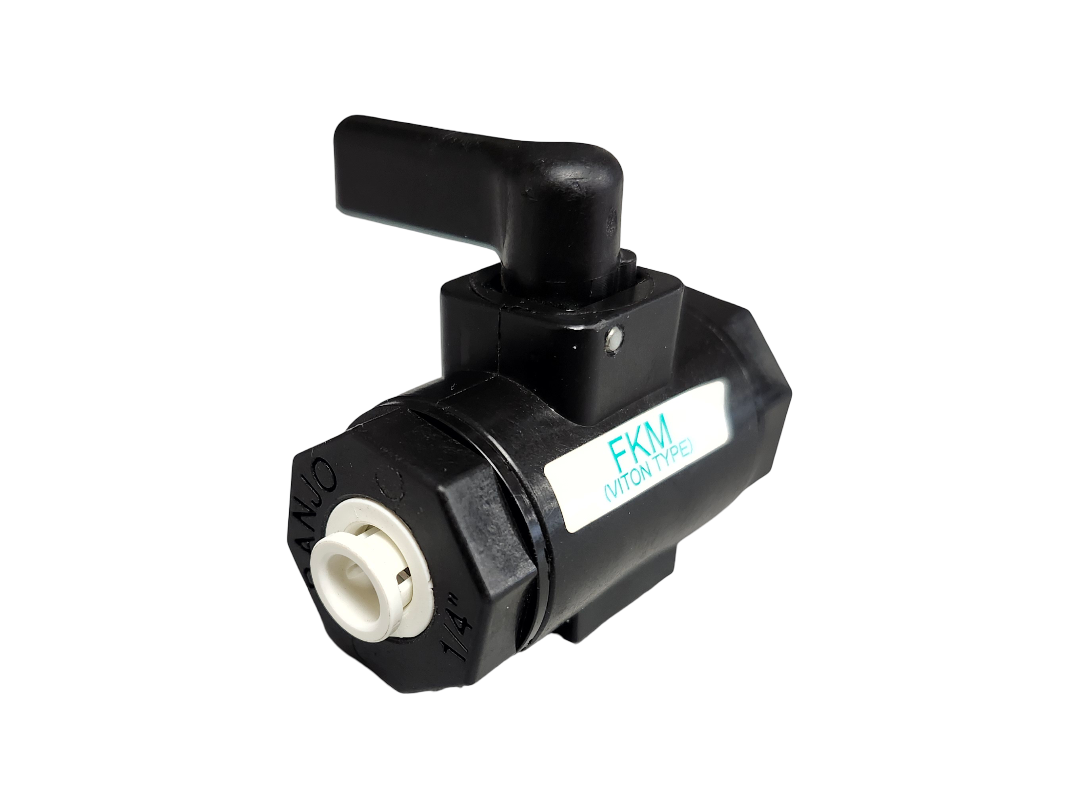 Banjo 1/4" Push Lock Micro Valve with FKM Seals - LVPL025V