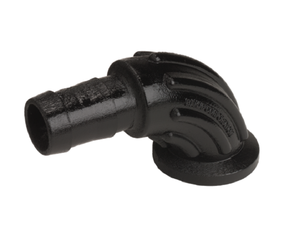 Banjo 90 Degree Manifold Flange Sweep 1" Flange X 1" Barb - M100BRBSWP90