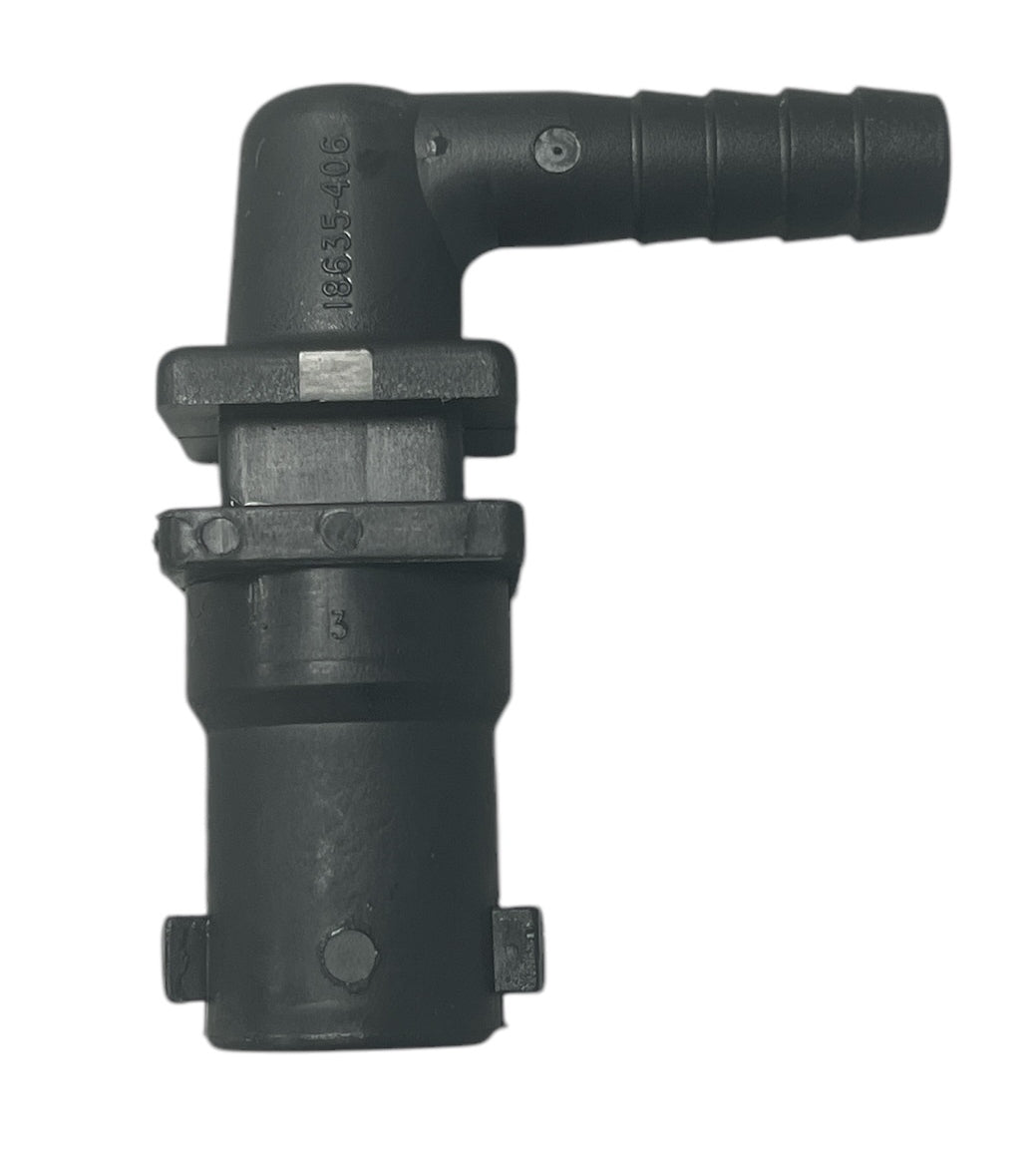 TeeJet Single Hose Shank Elbow Nozzle Body QuickJet, 3/8" HB - 18635-111-406-NYB