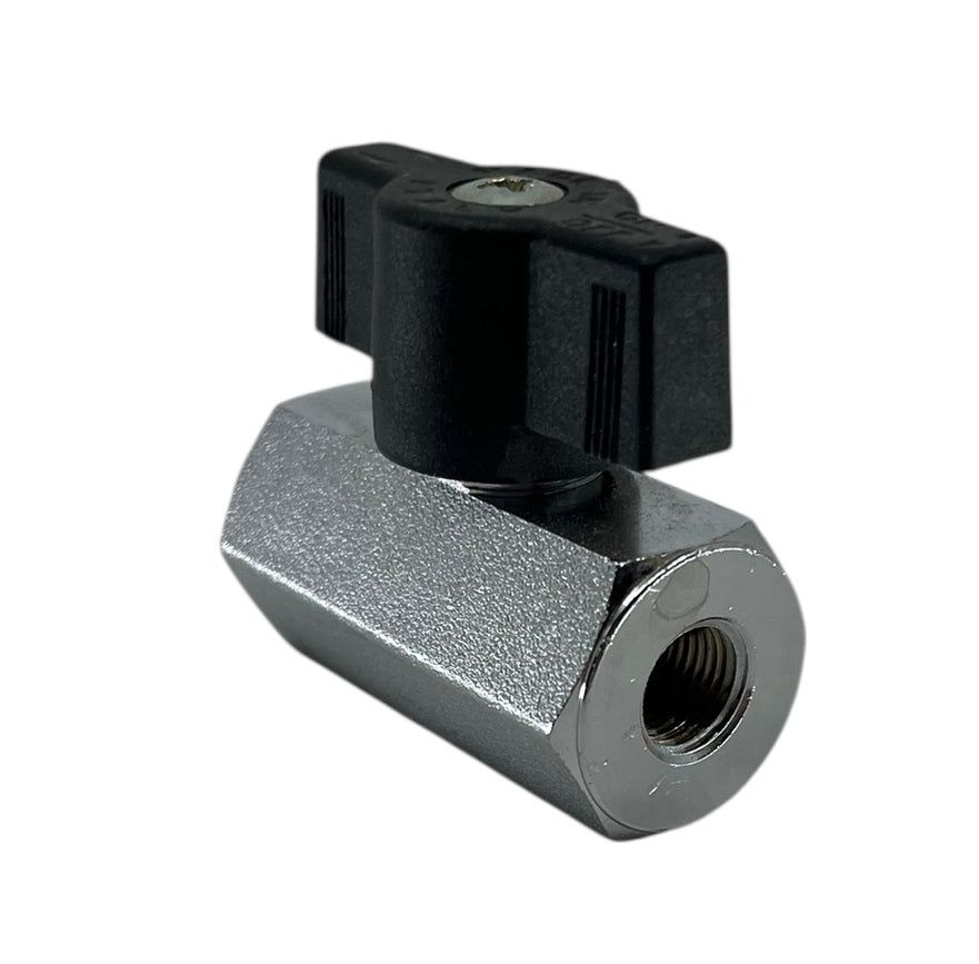 Hypro 90 Series Plated Brass Ball Valve 1/8" FNPT x 1/8" FNPT 200 PSI - 90FFB18