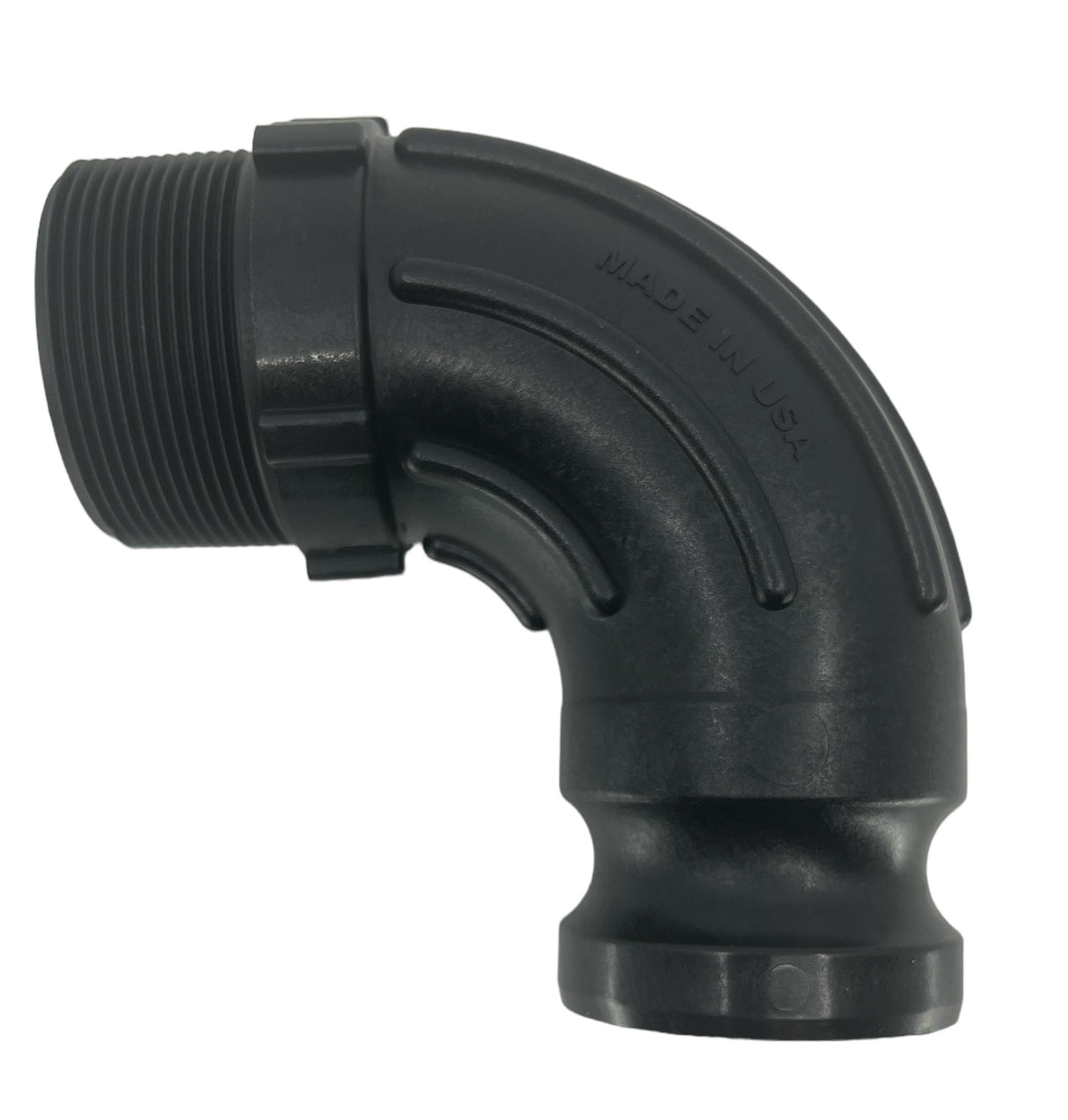 TerreMax Polypropylene 90 Degree Sweep 2″ Male Adapter x 2″ Male NPT - 200FSWP90