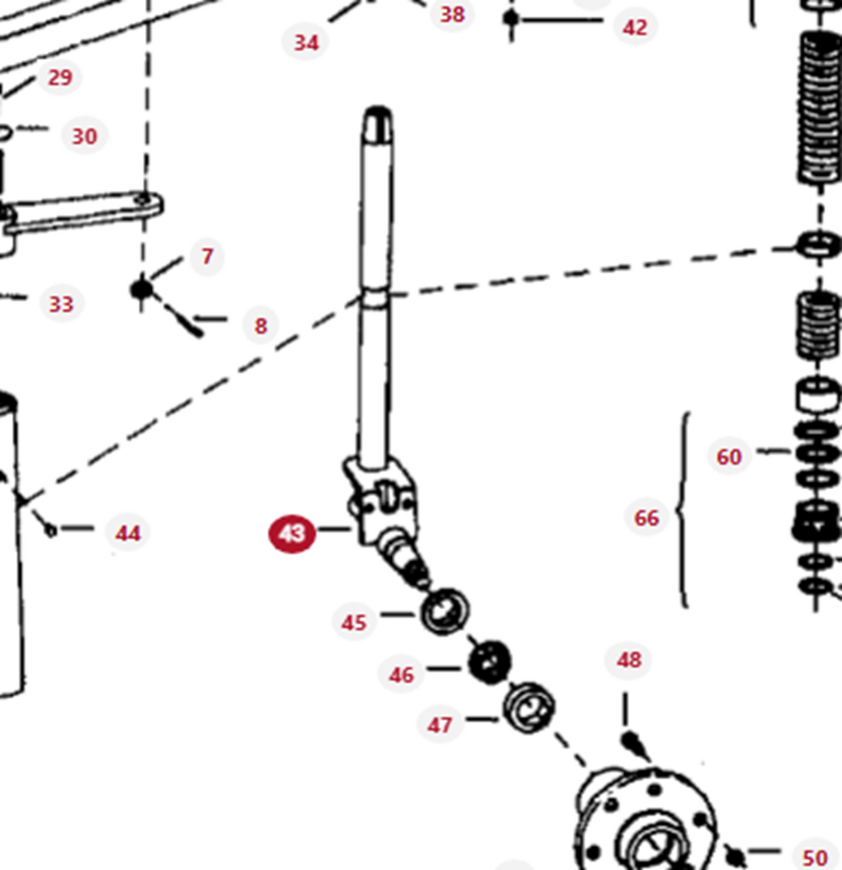 Agco Drive Train Wide Front Shaft Spra-Coupe 218, 220/230, and 223 - 6625162