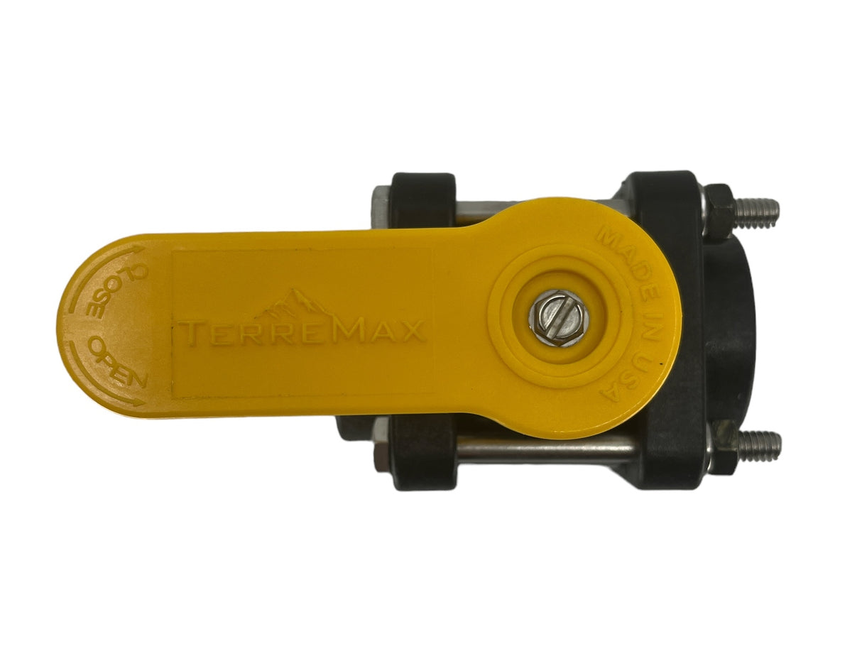 TerreMax Polypropylene Full Port Ball Valve 3/4” x 3/4” FNPT, 150 PSI - V075FPY